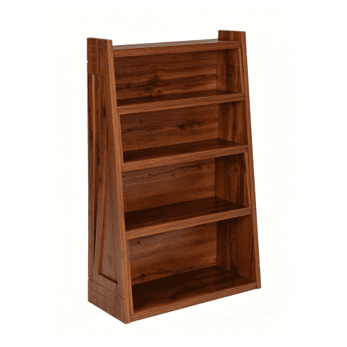TrumanPick 3-In-1 Convertible Modular Bookshelf with Multi-Grid Walnut Finish