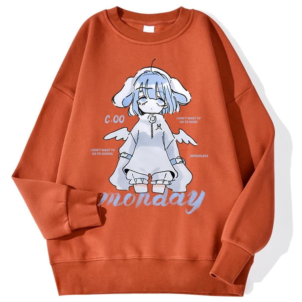 Sudaderas con capucha Kawaii para parejas, Top creativo, ropa de calle cómoda que combina con todo, diseño de chica de Anime, Harajuku