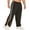 Black, variant on Mens Tear Away Basketball Pants 2 Side Zippers Snap Off Full Open Down Sweatpants Leg Post Surgery Pant with Pockets