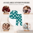 thumbnail image 7 of Naloa Teal And White Polka Dot Pajamas for Women Set, Womens Pajama Sets, Lounge Sets for Women, 2pjs for Women-Large, 7 of 7