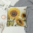 thumbnail image 2 of GOSMITH  Ink Painting Watercolor Retro Yellow Sunflowers Summer Decorative Lumbar Throw Pillow Cover Case Bed Sofa Chair Home Decoration Rectangular, 2 of 5