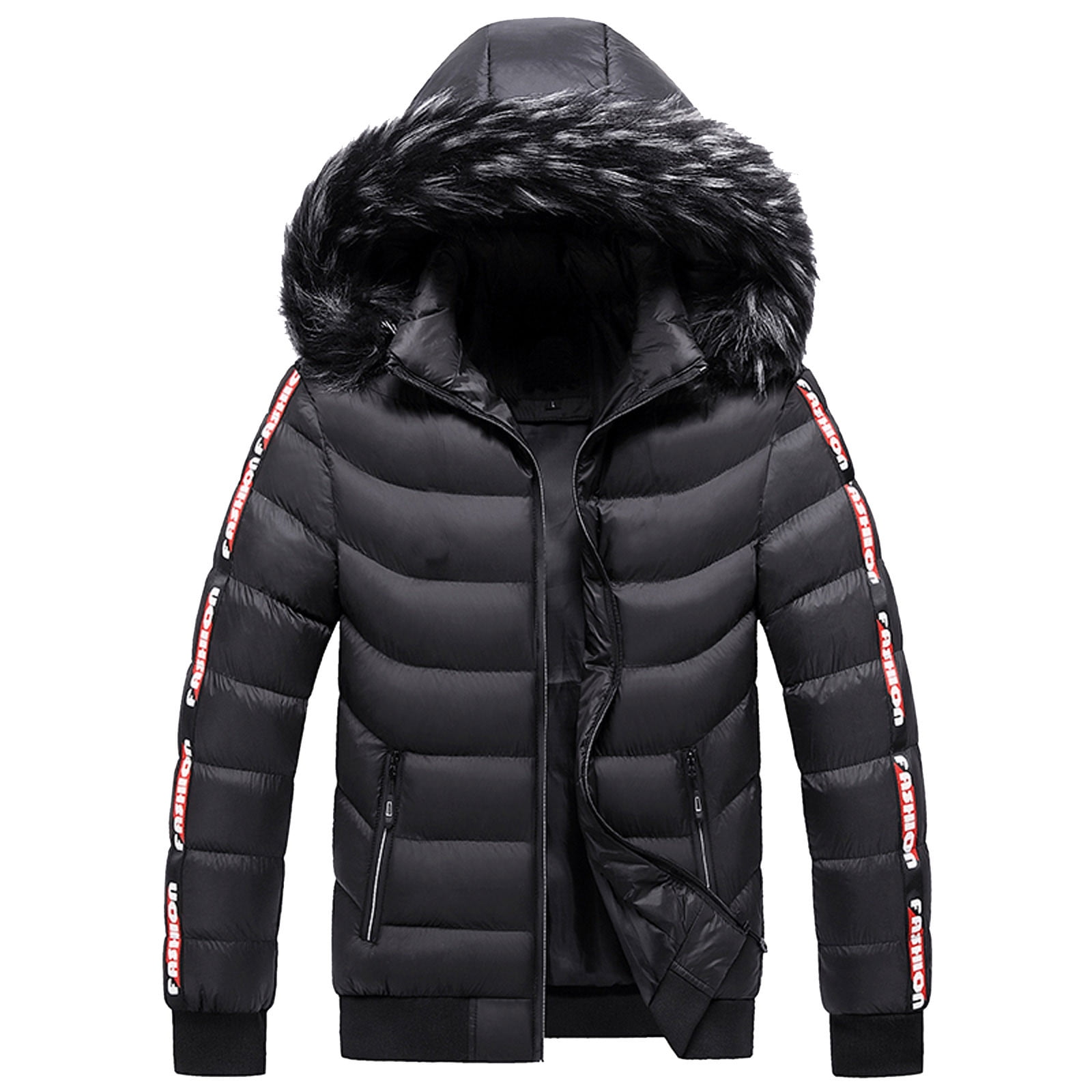Rovga Men Casual Varsity Jacket Winter Warm Hooded Softshell For ...