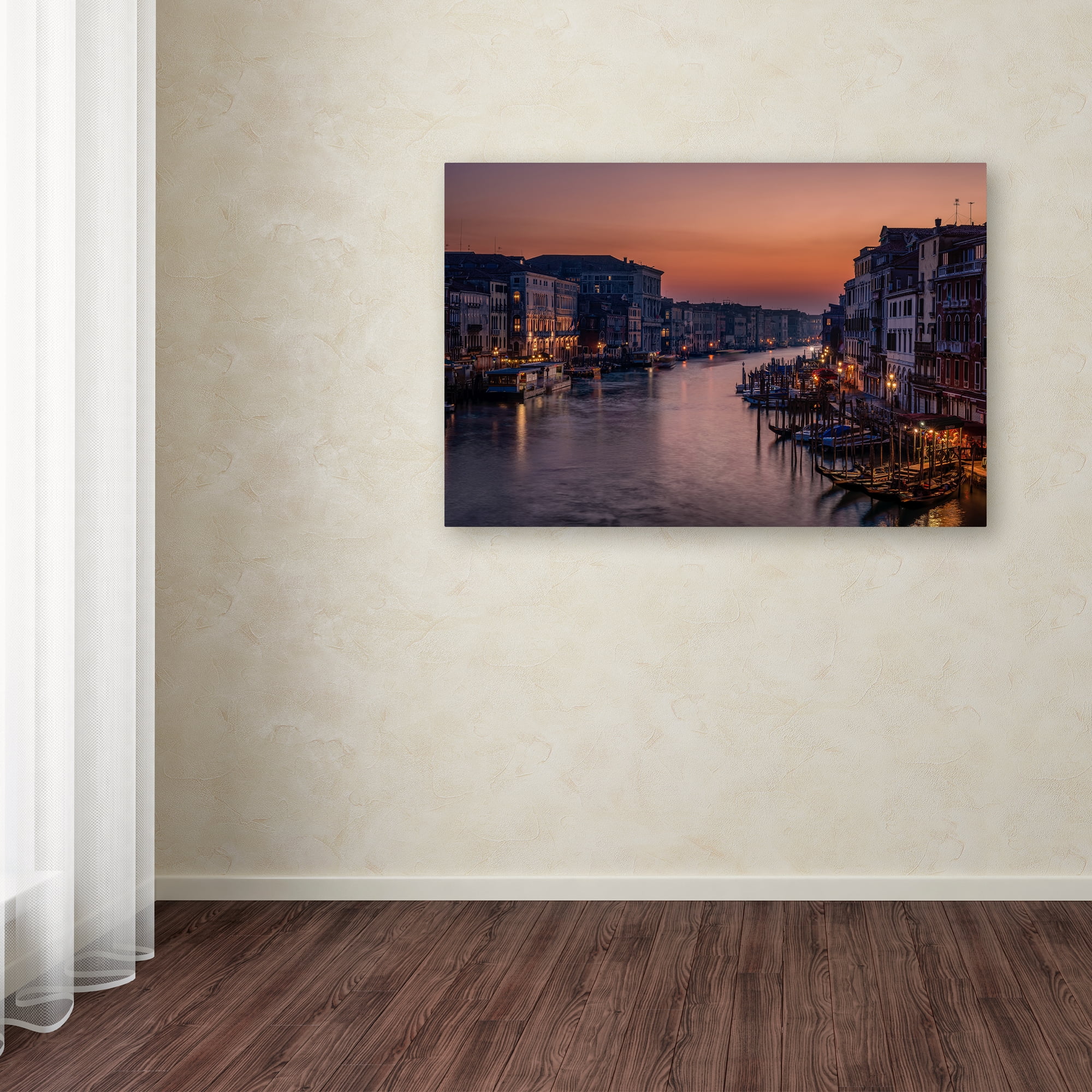 Trademark Fine Art 'Venice Grand Canal At Sunset' Canvas Art by Karen Deakin