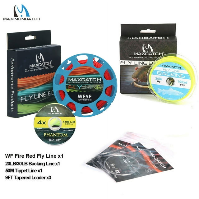 Ligne de Pêche à la Mouche Flottante 1-8wt 100 Pieds Multi Couleurs Ligne de Mouche Feu Rouge Combo WF3F