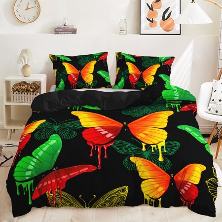 Hosima 3 Piece 3D Digital Printed Duvet Cover Full Size Bedroom Decorative Bedding Set,DEC33-King