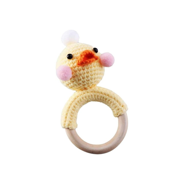 Agiferg Cartoon Knitting Handmade Crochet Knitting Rattle Ring Suzuki Ring