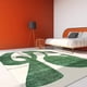 thumbnail image 2 of Abstract Pattern Large Area Living Room Decorative Carpets Green Minimalist Bedroom Bedside Carpet Minimalist Creative Art Rugs My Lux Decor Round, 2 of 10