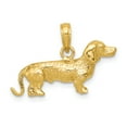 thumbnail image 1 of Beautiful 14k Solid Polished 3-D Wire Haired Dachshund Charm, 1 of 2