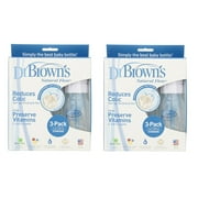 Dr. Brown's BPA Free Polypropylene Natural Flow Standard Neck Bottle, 4 oz - 3-Pack (2 Pack) + Facial Hair Remover Spring