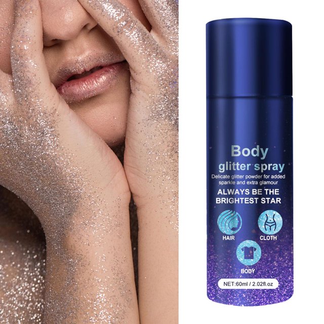BELOVING Body Glitter Spray Quick Drying Body Shimmer Spray for Nightclub Dating Rave