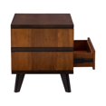 thumbnail image 4 of Linon Mid Century Two Drawer Wood Nightstand in Walnut Brown, 4 of 21