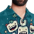 thumbnail image 5 of Tiny teeth Men's Spread Collar Poplin Beach Shirts - Casual Printed Button Down Short Sleeve Summer Tops for Unisex, 5 of 6