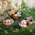 thumbnail image 3 of Garden Statue Animal Planter Figurines Solar Powered Ornament Flower Pot Basket Plant Holder Home Garden Decor,A, 3 of 5