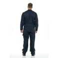 thumbnail image 4 of JuicyTrendz Men’s Long Sleeve Cotton Coverall Twill Deluxe Heavy Duty Front Zipper with Front & Back Pocket Navy XXL, 4 of 4