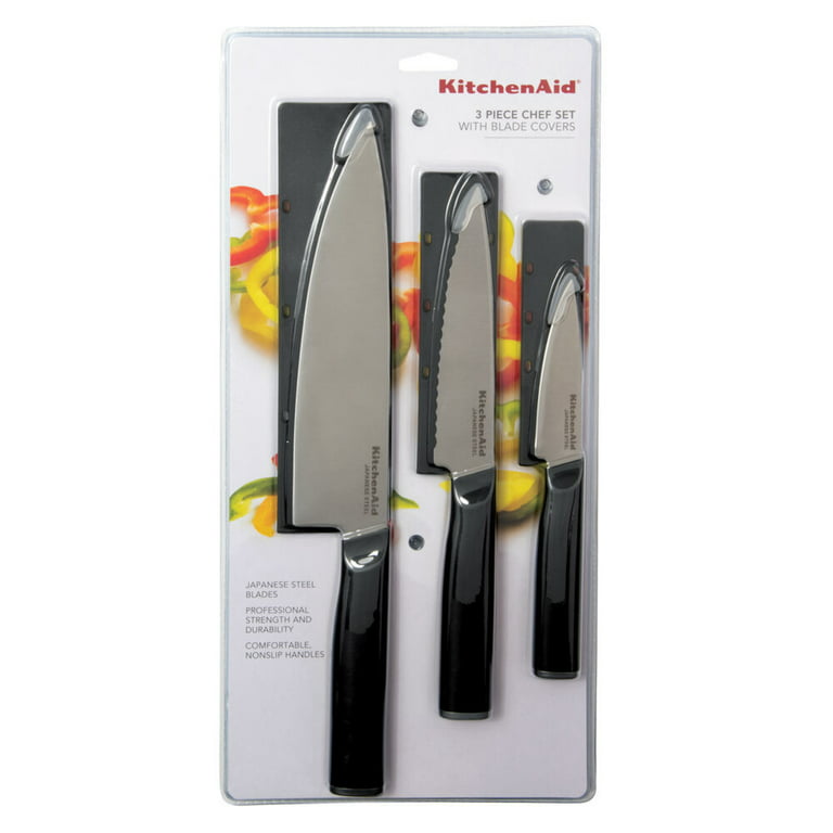 Complete Home Cooking Knife Set 3pc Black