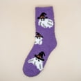 thumbnail image 2 of jiaxiM 3 Pairs Fall Socks, Plush Socks, Festive Halloween Mid‑Calf Hosiery, Thick Fluffy Material, Elastic Fit, Comfort House Socks For Relaxing At Home, 2 of 5