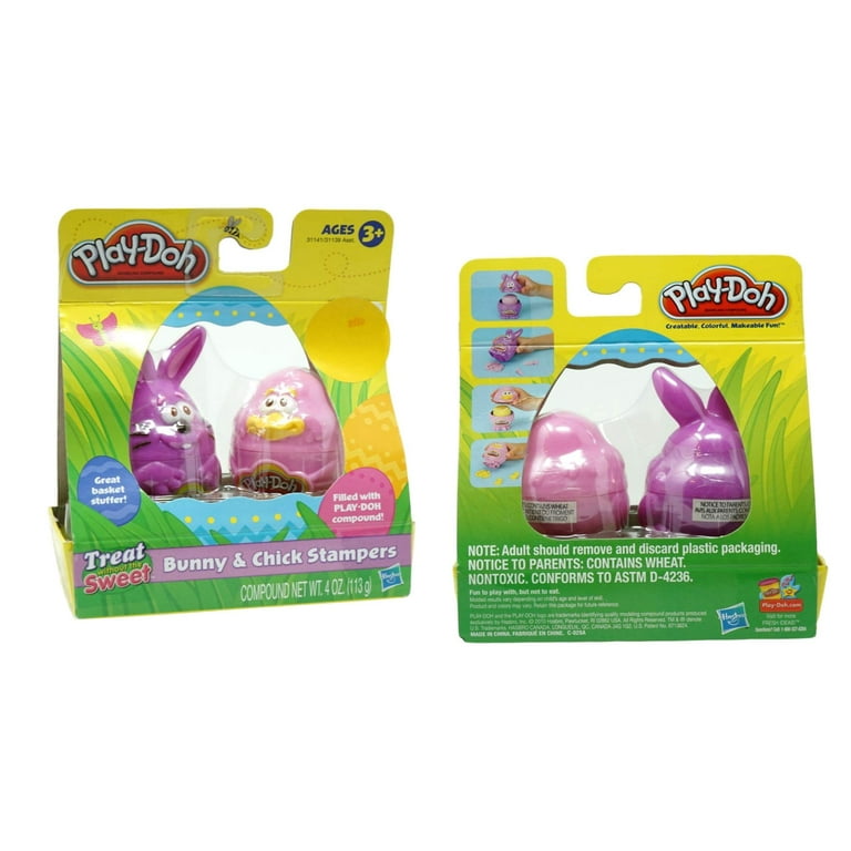 Play Doh Bunny and Chick Bundle (4 Stamper, Scissors, Roller) Easter Basket Party Favors, Size: 4 Pack