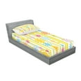 thumbnail image 2 of Ambesonne Floral Fitted Sheet & Pillow Sham Set, Colorful Cartoon Style, Twin, Multicolor, 2 of 2
