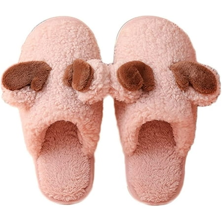 

CoCopeaunt Women Cute Animal Slippers Winter Plush Fuzzy Animal Memory Foam Slip On House Slipper Warm Indoor Outdoor Shoes