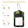 thumbnail image 2 of Square PU Leather 2 Pack Travel Tag - Bag Tag - Suitcase Tag with Privacy Cover and Stainless Steel Ring - Suitable for Travel, Backpack, and Handbag Tropical Leaves, 2 of 7