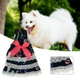 thumbnail image 3 of Bowknot Decor Pet Dress Lace Edge Sling, Summer Small Dog Princess Cosplay Costume - for Party, 3 of 8