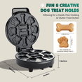 thumbnail image 4 of Waffle Maker for Kids - Make 2 Different Shaped Pancakes - Includes Bone and Claw - Electric Non Stick Waffle Iron Makes Fun Breakfast- Gift for Kids, 4 of 8