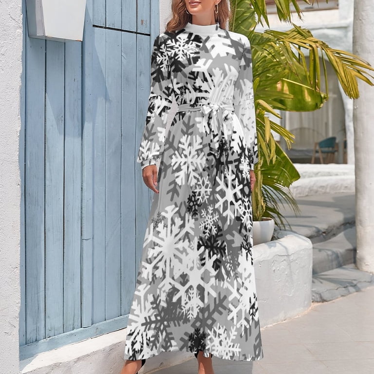 Snowflake Camo Long Dress dresses ladies 2024 summer women's fashion dresses  - Walmart.com