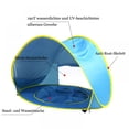 thumbnail image 3 of Beach Shelter Pop Up Beach Tent, Automatic Portable Tent Sun Protection Pop Up Tent for 2-3 People, UV Protection 50+ Camping Tent Wind Protection Small Pack Size for Families Beach with Carry Bag, 3 of 5