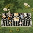 thumbnail image 2 of Outsunny Reversible Outdoor RV Rug, 9' x 18' Patio Floor Mat, Plastic Straw Rug for Backyard, Deck, Picnic, Beach, Camping, Black and Beige, 2 of 10