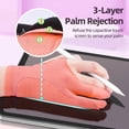 thumbnail image 3 of Guantes de dibujo ANMONE Premium Pink, paquete de 2 unidades para iPad y tableta, 3 of 5