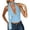 Blue, variant on Tops for Women Going Out Halter Scarf Crop Top Deep V Sleeveless Backless Vest Party Clubwear