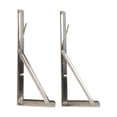 thumbnail image 1 of Triangular Folding Angle Bracket Thickened Stainless Steel L Shaped Folding Angle Support for Kitchen Bedroom, 1 of 10