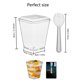 thumbnail image 2 of Vasos para postres Toowood de 100 piezas, 160 ml, transparentes con tapas y cucharas, 2 of 6