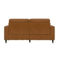 DHP Cooper 3 Seat Sofa, Living Room Furniture, Camel Faux Leather