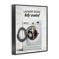 thumbnail image 3 of Stupell Industries Laundry Room Help Wanted Quotes and Sayings Painting Black Framed Art Print Wall Art, 16 x 20, 3 of 8
