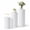 White,3pcs, variant on Fompes Set of 3 Round Cylinder Pedestal Stands,Cylinder Stand Set,Large Column Pedestal,White Display Stands for Events, Celebrations, And Decorative Art