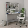 thumbnail image 1 of vidaXL Desk with Shelf Concrete Grey 110x45x157 cm Engineered Wood, 1 of 4