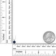 thumbnail image 3 of Gem Stone King 925 Sterling Silver Blue Sapphire Pendant Necklace for Women | 0.60 Cttw | Gemstone September Birthstone | Round 5MM | With 18 inch Chain, 3 of 4