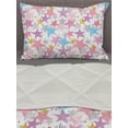 thumbnail image 3 of Stars Comforter & Sham Bedding Set, Watercolor Colorful Stars with Various Designs Dots Stripes Doodle Pattern, 3 pcs Duvet Set Microfiber Filling Quilt, 5 Sizes, Multicolor, by Ambesonne, 3 of 4