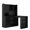 Black, variant on GZXS L-Shaped Computer Desk with Charging Station, LED Light, Pegboard, 4 Drawers & Open Shelves - 56" Modern Corner Desk for Home Office, Study, Work, White