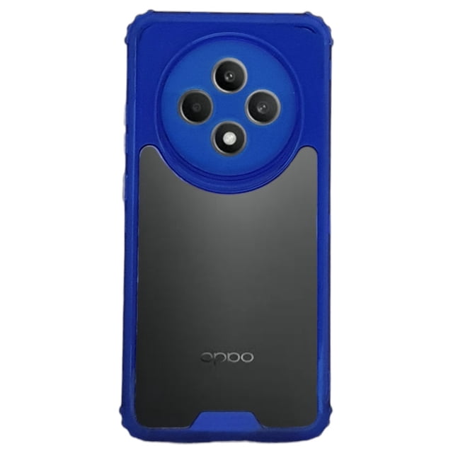 Funda Otter 360 Contonor De Color Uso Rudo Para Oppo Reno 12F Azul Más 2 Micas De Cristal