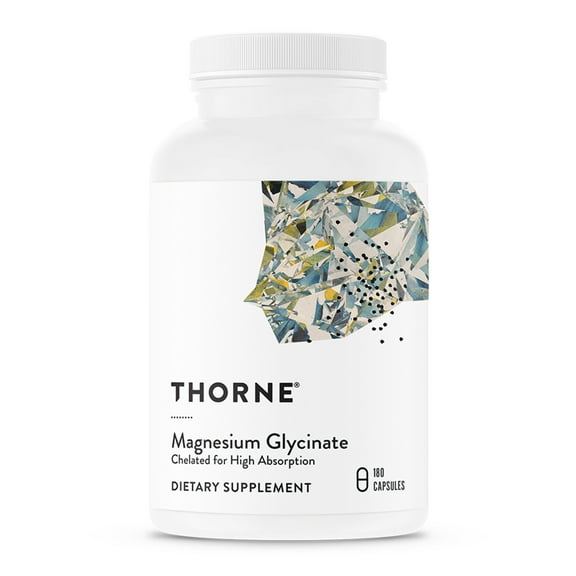 THORNE - Magnesium Glycinate - Support Restful Sleep, Muscle Relaxation, Heart Health, and Metabolism* - Chelated Magnesium Capsules - 180 Servings