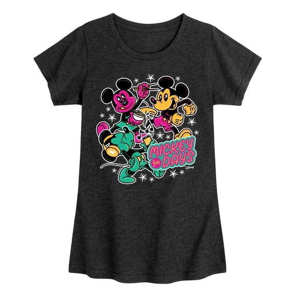 Disney - Mickey Collage - Toddler & Youth Girls Short Sleeve Graphic T-Shirt