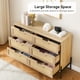 thumbnail image 5 of Cajonera de Ratán Natural de 47.2" con 6 Cajones, Cómoda Estilo Campestre con Patas Metálicas, Organizador Moderno para Closet, Sala, 5 of 5