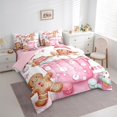 thumbnail image 3 of jejeloiu Cute Biscuit Twin Bedding Sets 7-Piece,Marry Christmas Dessert Bedding Comforter Set,Happy New Year Sheet Sets For Child,Microfiber Bedroom Decor Reversible, 3 of 8