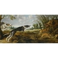 thumbnail image 2 of Paul de Vos 24x14 Gold Ornate Framed and Double Matted Museum Art Print Titled - An Extensive Landscape with Three Hounds Surprising a Wild Boar and its Young, 2 of 4