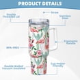 thumbnail image 5 of KLL Flamingo Flower Print 40oz Stainless Steel Insulated Car Cup Coffee Mug with Spillproof Lid - Keep Your Drink Hot or Cold on the Go, 5 of 8