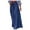 Dark Blue, variant on WREESH Womens Wide Leg Long Palazzo Pants Fashion Summer Casual Loose Button Zipper Pocket Solid Trousers Bandage Pants Black