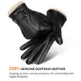 thumbnail image 5 of OZERO Mens Winter Gloves Nappa Leather Warm Wool Touchscreen Dress Glove - Thermal Gifts for Dad or Husband, 5 of 9