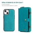 thumbnail image 4 of Phone Case for iPhone 13,Luxury Folio Flip Wallet Leather Cover[Zipper Pocket][Magnetic Closure][Wrist Strap][Kickstand ] for Apple iPhone 13, 4 of 12